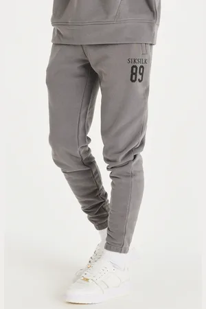 SikSilk Grijze ontspannen fit manchet jogger S