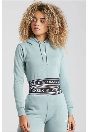 SikSilk Logo geribbelde baantop - salie XS