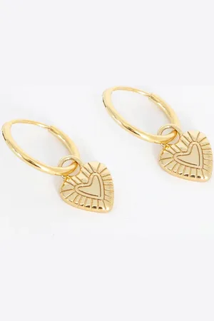 Sissy-Boy Gold plated oorbellen met hartje