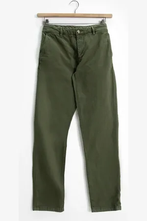 Sissy-Boy Donkergroene mid-rise katoenen chino