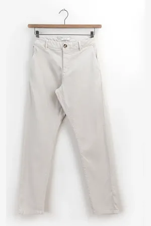 Sissy-Boy Licht beige mid-rise katoenen twill chino