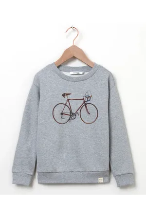 Sissy-Boy Grijze sweater met fiets