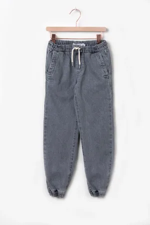 Sissy-Boy Grijze denim pull on broek met aantrekkoorden