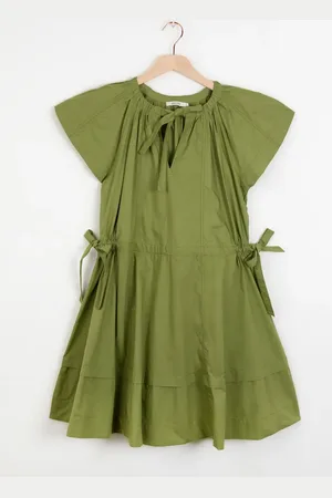 Sissy-Boy Groene korte poplin jurk