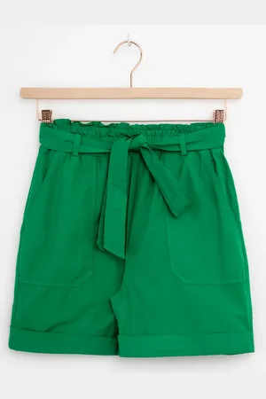 Sissy-Boy Groene high waist paperbag shorts