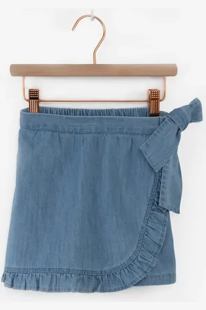 Sissy-Boy Denim ruffle shorts met overslag