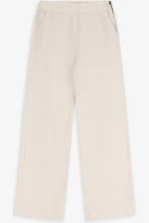 Sissy-Boy Witte high waist wide leg corduroy broek