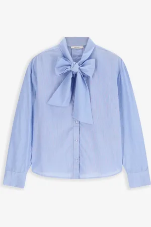 Sissy-Boy Lichtblauwe blouse met strik