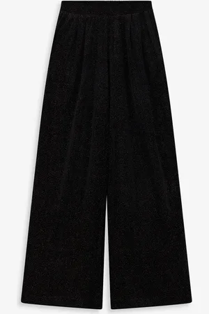 Sissy-Boy Zwarte high waist velvet broek met glitters