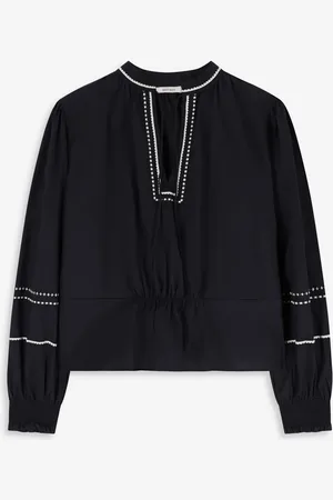 Sissy-Boy Zwarte blouse met embroidery details