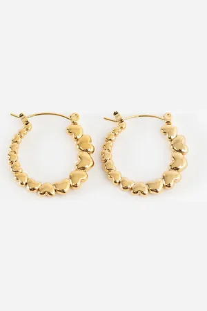 Sissy-Boy Gold plated oorbellen met hartjes