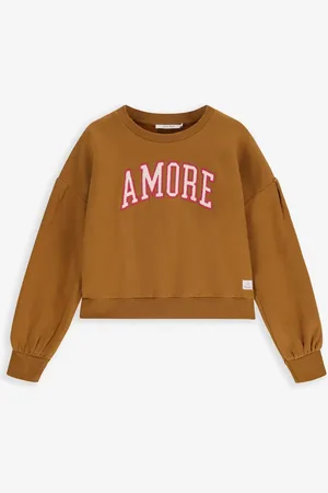 Sissy-Boy Bruine cropped sweater met artwork