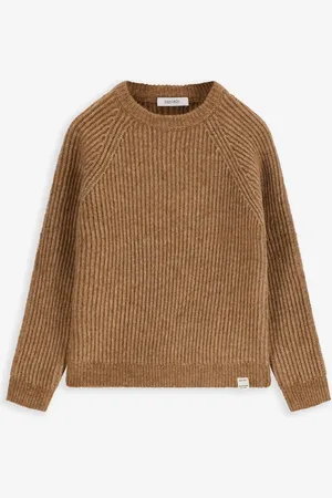 Sissy-Boy Bruine gebreide trui met raglan mouwen