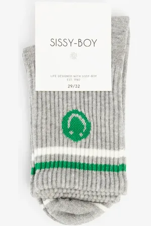 Sissy-Boy Grijze sokken met smiley