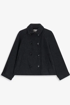 Sissy-Boy Donkergrijze korte trenchcoat