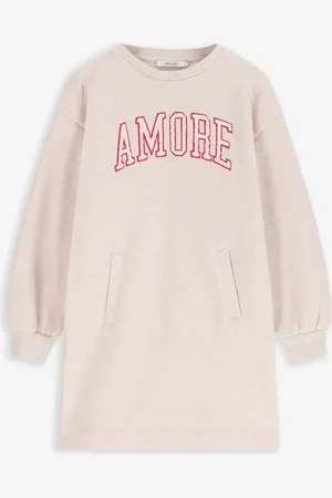 Sissy-Boy Beige sweatjurk met artwork