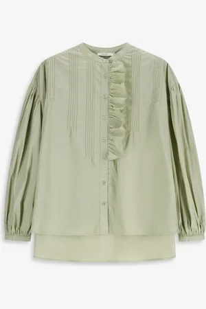Sissy-Boy Lichtgroene blouse met borduurwerk