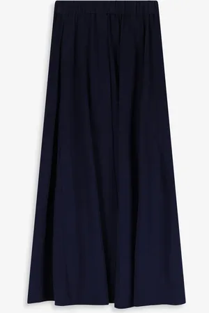 Sissy-Boy Donkerblauwe satijnen maxi rok