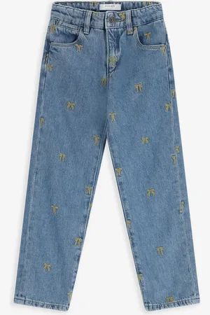 Sissy-Boy Blauwe tapered jeans met embroidery