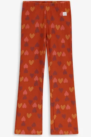 Sissy-Boy Multicolour flared legging met jacquard gebreide hartjes
