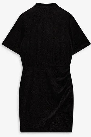 Sissy-Boy Zwarte velvet jurk met glitters