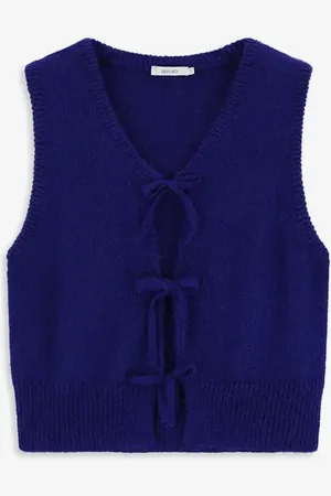 Sissy-Boy Donkerblauw gebreid gilet