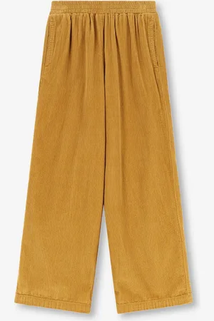 Sissy-Boy Donkergele wide leg corduroy broek