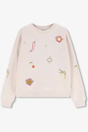 Sissy-Boy Beige sweater met embroidery