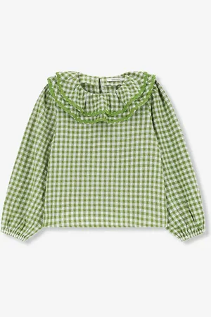 Sissy-Boy Groene blouse met ruffle kraag