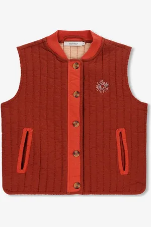 Sissy-Boy Rood quilted gilet met embroidery
