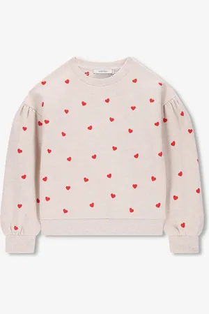 Sissy-Boy Beige sweater met hartjes