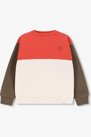 Sissy-Boy Donkergroene colourblock sweater