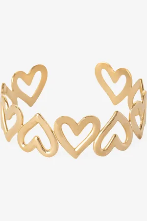 Sissy-Boy Gold plated armband met hartjes