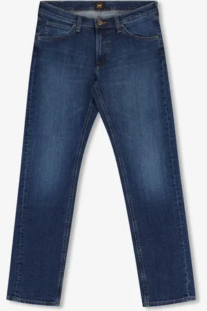 Lee Blauwe mid-rise straight fit jeans