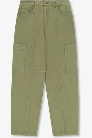 Sissy-Boy Groene mid waist broek met opgestikte zakken