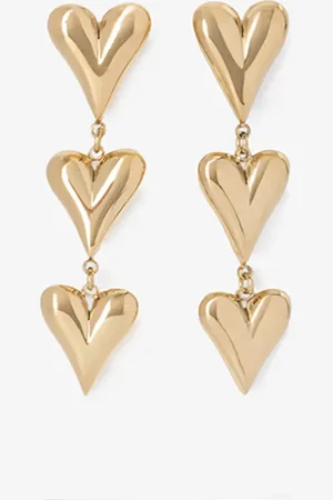 Sissy-Boy Gold plated hartjes oorbellen