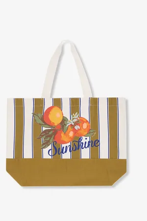 Sissy-Boy Gestreepte shopper met print