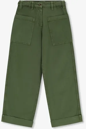 Sissy-Boy Donkergroene high waist workwear broek