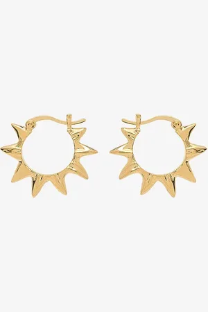 ANNA + NINA Anna+Nina goudkleurige small soleil hoop oorbellen