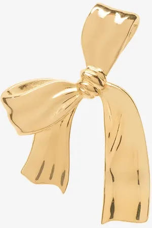 ANNA + NINA Anna+Nina goudkleurige single big bow stud oorbel