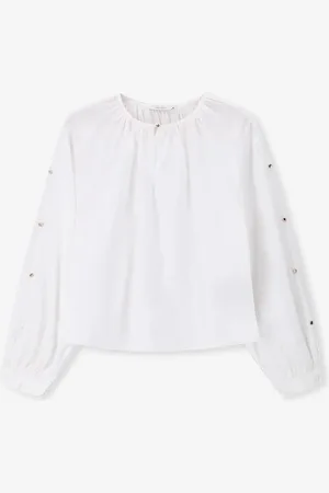 Sissy-Boy Witte blouse met knoopdetail