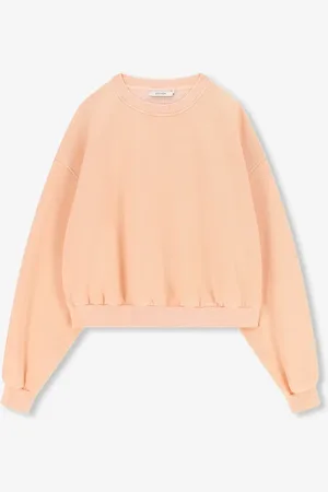 Sissy-Boy Lichtoranje sweater met pofmouwen