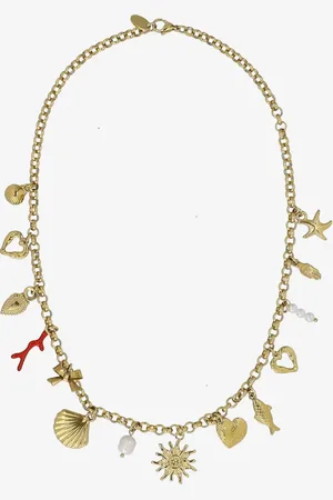 Sissy-Boy Gold plated schakelketting met bedels