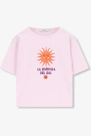 Sissy-Boy Lichtroze oversized T-shirt met artwork