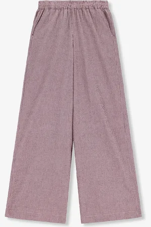 Sissy-Boy PRE-ORDER: Donkerrode gestreepte high waist wide leg broek