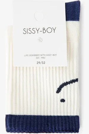 Sissy-Boy Witte sokken met smiley