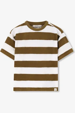 Sissy-Boy Donkergroen gestreept badstof T-shirt