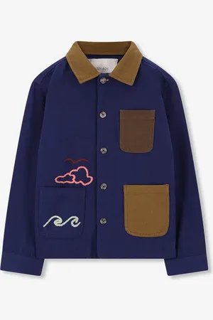 Sissy-Boy Donkerblauwe colourblock jack met embroidery
