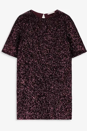 Sissy-Boy Bordeaux rode jurk met pailletten