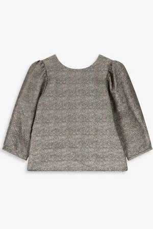Sissy-Boy Gouden metallic top met strikdetails